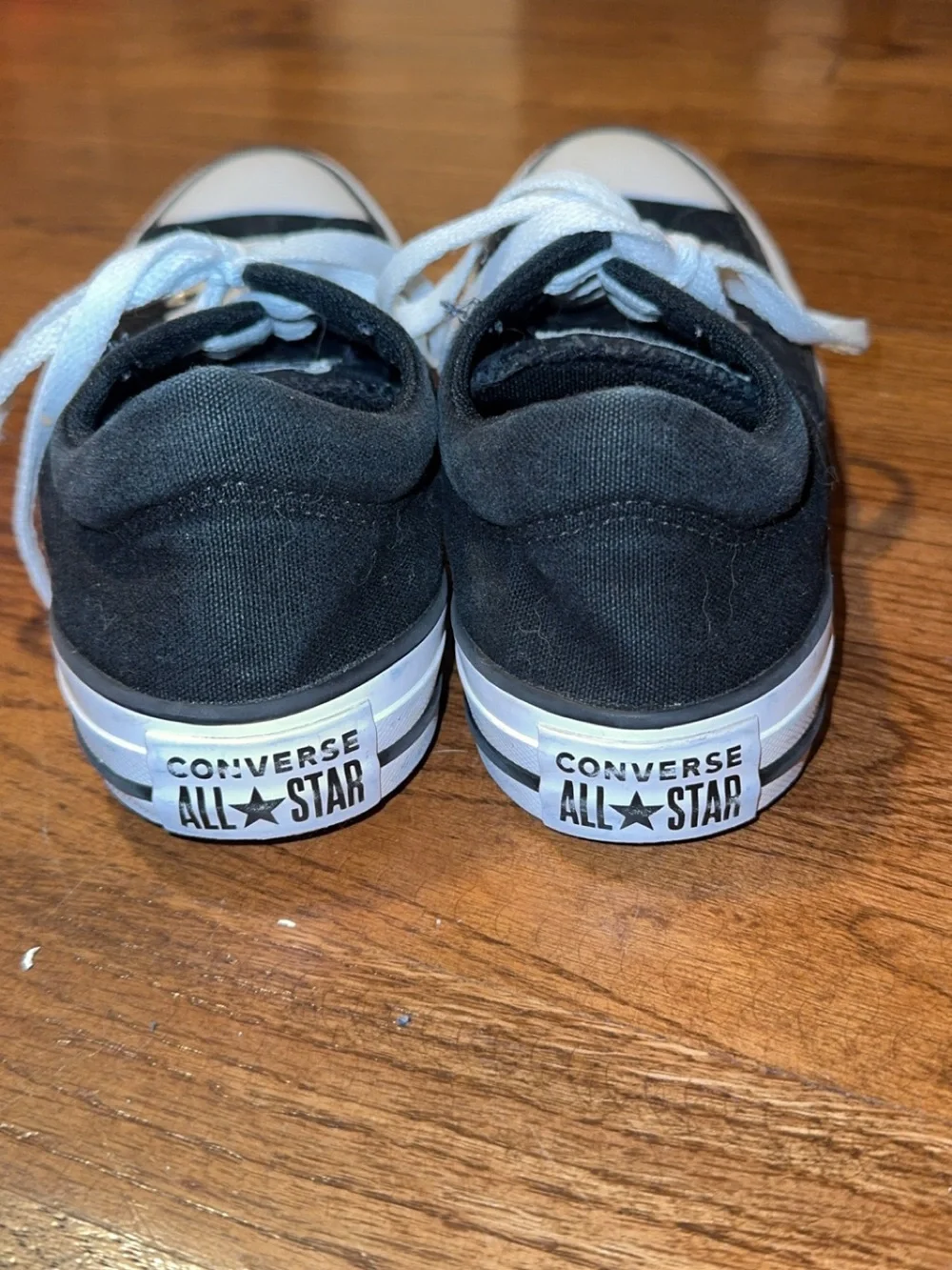 Converse Classic Black Canvas Low-Top Sneakers with White Toe